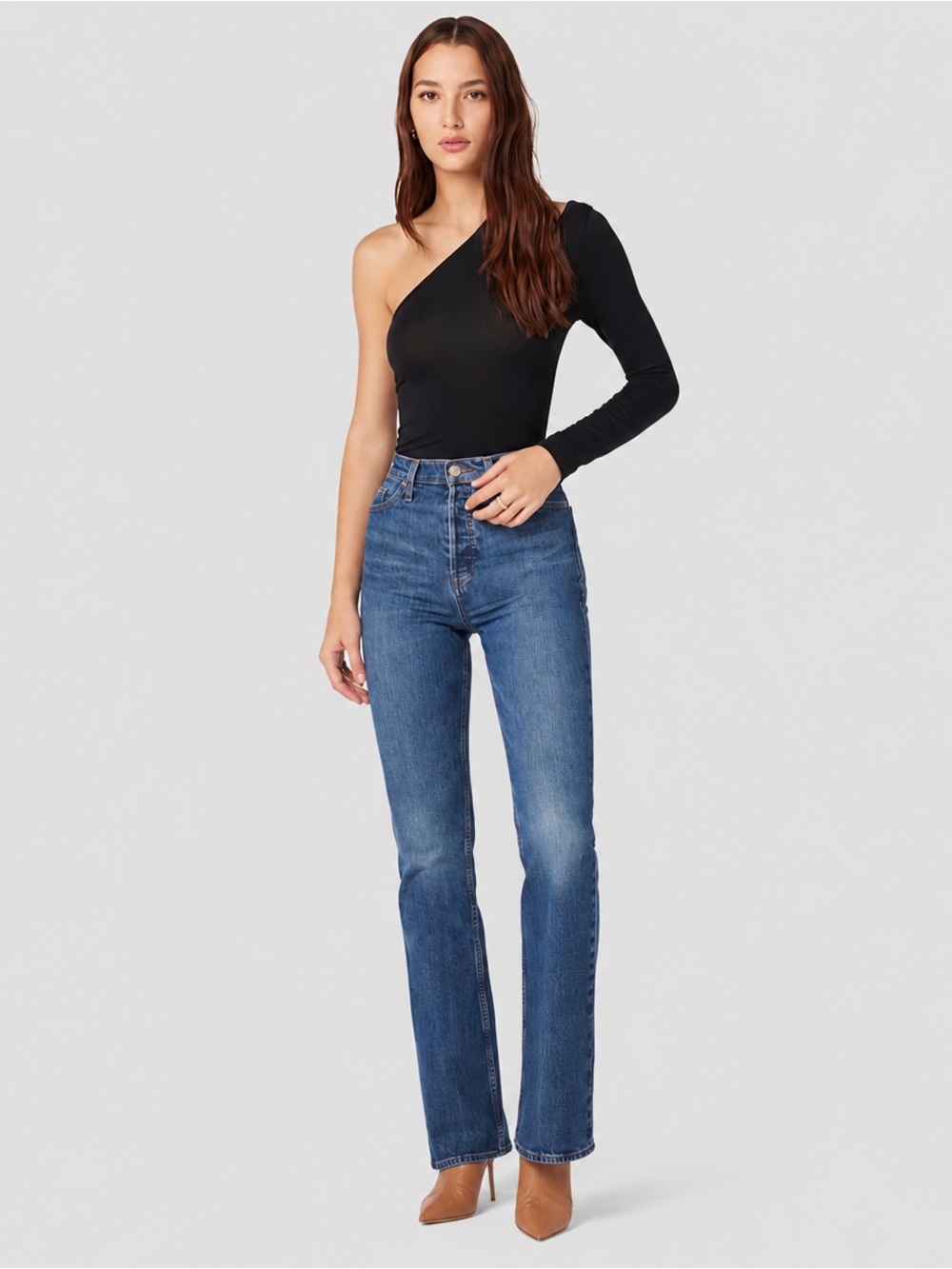 HUDSON Faye Ultra High Rise Bootcut Jeans Luminous Wash Medium Blue Size 27